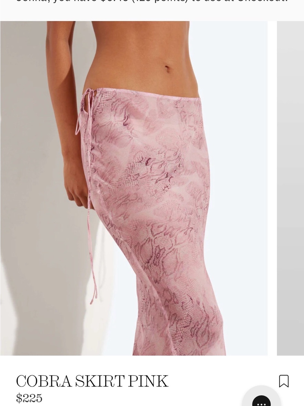 Rat & Boa Pink Snake-Print Skirt